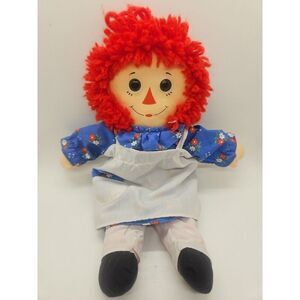 Vintage Raggedy Ann Doll 13" Tall Hasbro Softies Tag Toy